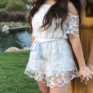 white showpo floral romper